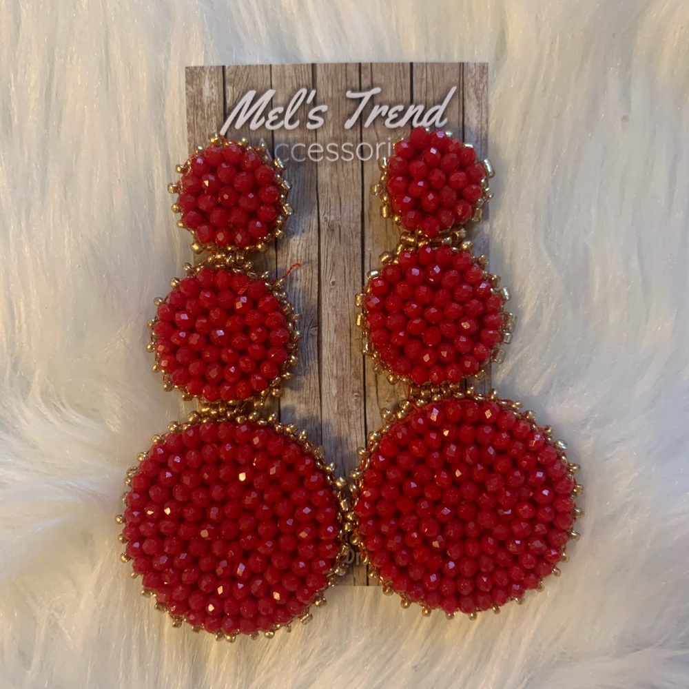 Red earrings